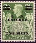 British Post Offices Eritrea 1950 Overprint B A SG E 23 Fine Mint