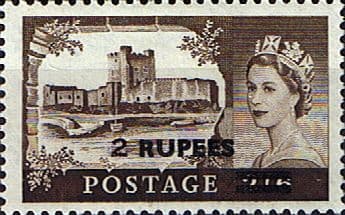 British Postal Agencies in Eastern Arabia 1955 Queen Elizabeth II GB Overprints SG 56 Fine Mint