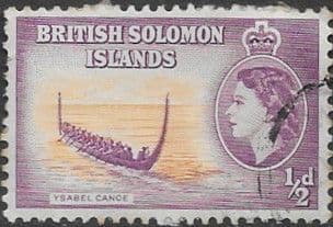 British Solomon Island 1956 SG 82 Ysabel Canoe Fine Used