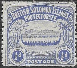 British Solomon Islands 1907 SG 1 Canoe Good Mint