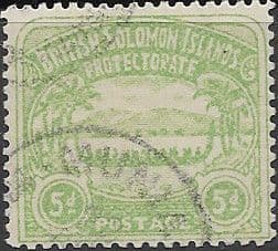 British Solomon Islands 1907 SG 5 Canoe Fine Used