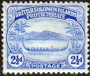 British Solomon Islands 1908 SG 11 Small Canoes Fine Mint
