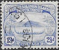 British Solomon Islands 1908 SG 11 Small Canoes Fine Used