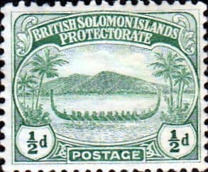 British Solomon Islands 1908 SG 8 Small Canoes Mint