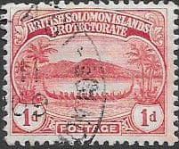 British Solomon Islands 1908 SG 9 Small Canoes Fine Used