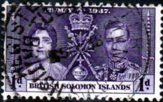 British Solomon Islands 1937 King George VI Coronation SG 57 Fine Used