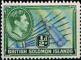 British Solomon Islands 1939 SG 60 Spears and Shield Fine Mint
