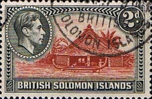 British Solomon Islands 1939 SG 63 Canoe House Fine Used