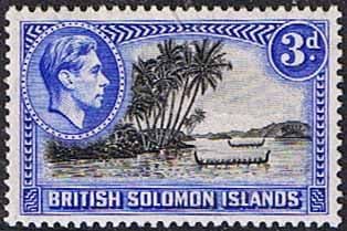 British Solomon Islands 1939 SG 65 Roviana Canoes Fine Mint