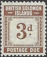 British Solomon Islands 1940 Post Due SG D3 Fine Mint