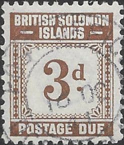 British Solomon Islands 1940 Post Due SG D3 Fine Used