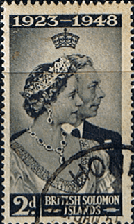 British Solomon Islands 1948 King George VI Royal Silver Wedding SG 75 Fine Used