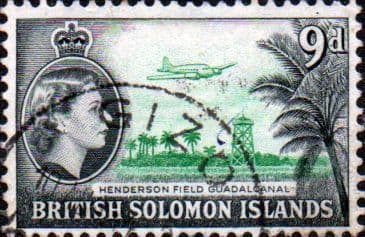 British Solomon Islands 1956 SG 90a Henderson Airfield Fine Used