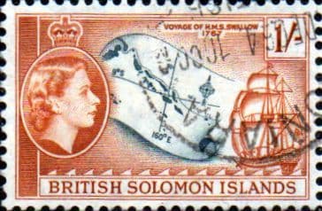 British Solomon Islands 1956 SG 91 Voyage of HMS Swallow Fine Used