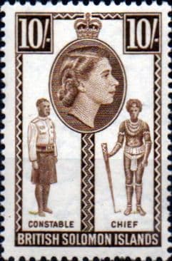 British Solomon Islands 1956 SG 95 Constable and Malitia Chief Fine Mint