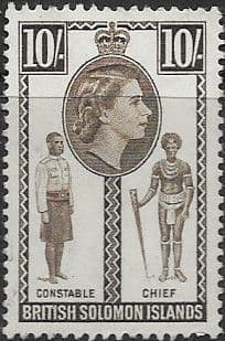 British Solomon Islands 1956 SG 95 Constable and Malitia Chief Fine Used