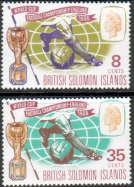British Solomon Islands 1966 Football World Cup Set Fine Mint
