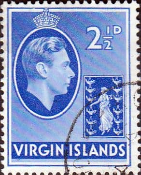 British Virgin Islands 1938 King George VI SG 114a Fine Used