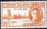 British Virgin Islands 1946 King George VI Victory SG 123 Fine Mint