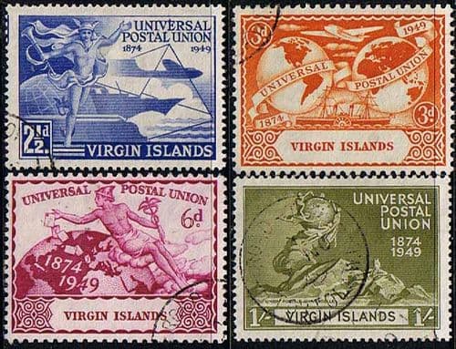 British Virgin Islands 1949 Universal Postal Union Set Fine Used