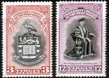 British Virgin Islands 1951 British West Indies University College Set Fine Mint