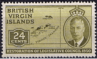 British Virgin Islands 1951 Restoration of Legislative Council SG 134 Fine Mint