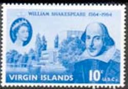 British Virgin Islands 1964 William Shakespeare Fine Mint