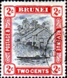 Brunei 1907 View on River SG 24 Fine Used