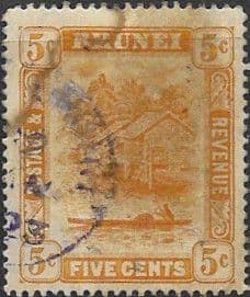 Brunei 1916 View on River SG 49 Good Used