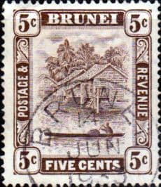 Brunei 1924 View on River SG 68 Fine Used