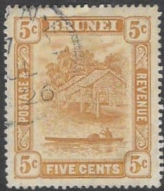 Brunei 1947 View on River SG 82 Fine Used
