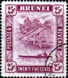 Brunei 1947 View on River SG 87 Fine Used
