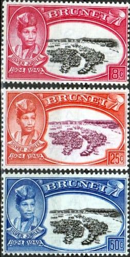 Brunei 1949 Sultans Silver Jubilee Set Fine Mint