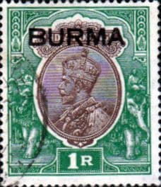 Burma 1937 King George V Overprint SG 13 Fine Used