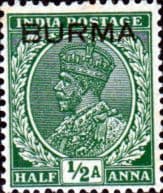 Burma 1937 King George V Overprint SG 2 Fine Mint