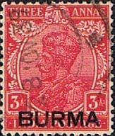 Burma 1937 King George V Overprint SG 7 Fine Used