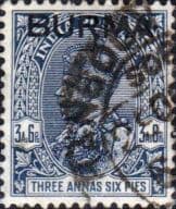 Burma 1937 King George V Overprint SG 8a Fine Used