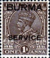 Burma 1937 SERVICE King George V Overprint SG O4 Fine Mint