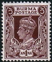 Burma 1938 King George VI SG 22 Fine Mint