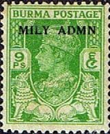 Burma 1945 British Military Administration Overprint SG 38 Fine Mint