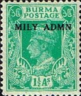 Burma 1945 British Military Administration Overprint SG 40 Fine Mint