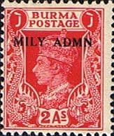 Burma 1945 British Military Administration Overprint SG 41 Fine Mint