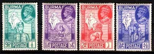 Burma 1946 King George VI Victory Set Fine Mint