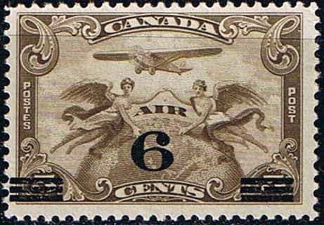 Canada 1932 SG 313 Air Globe and Plane Surcharged Fine Mint