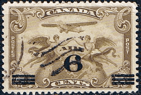 Canada 1932 SG 313 Air Globe and Plane Surcharged Fine Used