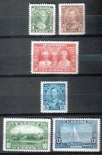 Canada 1935 King George V Silver Jubilee Set Fine Mint