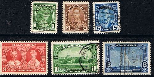 Canada 1935 King George V Silver Jubilee Set Fine Used