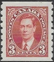 Canada 1937 SG 370 King George VI Coil Stamp Fine Mint