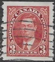 Canada 1937 SG 370 King George VI Coil Stamp Fine Used
