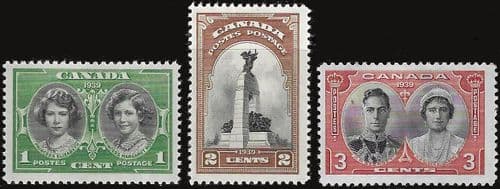 Canada 1939 Royal Visit Set Fine Mint